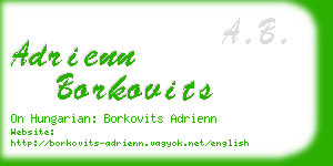 adrienn borkovits business card